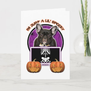 Tarjeta Halloween - Solo un Lil Spooky - Francés - Verde a