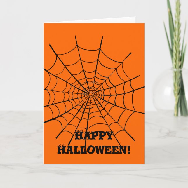 Tarjeta Halloween Spider Web (Anverso)