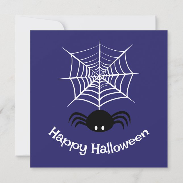 Tarjeta Halloween Spider Web (Anverso)
