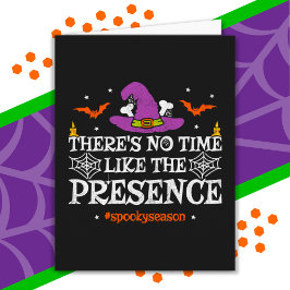 Tarjeta Halloween Spirit Spooky Witch Gorra Funny Hallowee