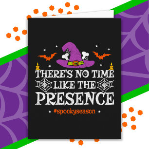 Tarjeta Halloween Spirit Spooky Witch Gorra Funny Hallowee