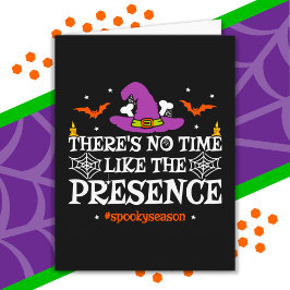 Tarjeta Halloween Spirit Spooky Witch Gorra Funny Hallowee