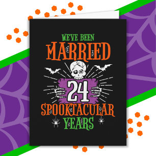 Tarjeta Halloween Spooktacular 24º Aniversario del Boda