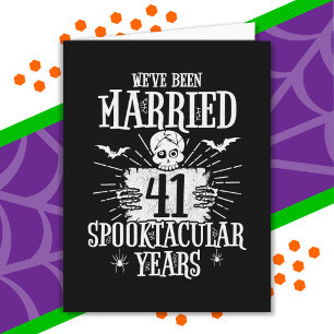 Tarjeta Halloween Spooktacular 41º Aniversario Boda
