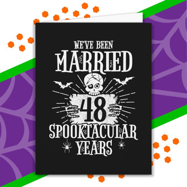 Tarjeta Halloween Spooktacular 48º Aniversario Boda (Subido por el creador)