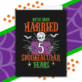 Tarjeta Halloween Spooktacular 5º Aniversario Boda