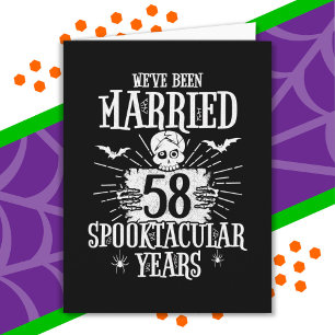 Tarjeta Halloween Spooktacular 58º Aniversario del Boda