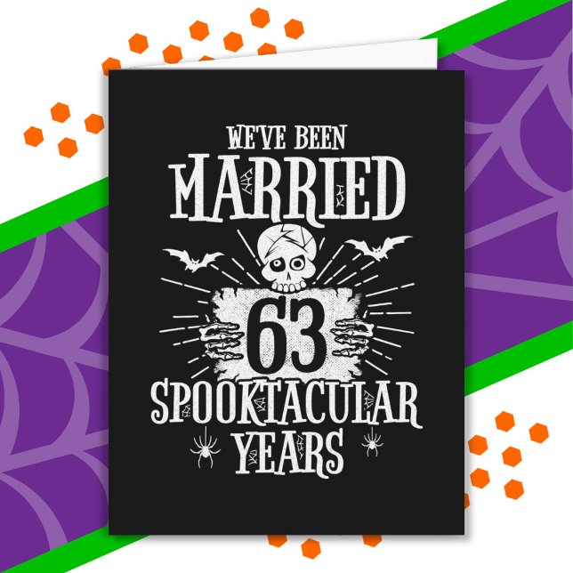 Tarjeta Halloween Spooktacular 63° Aniversario Boda (Subido por el creador)