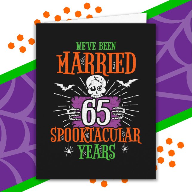 Tarjeta Halloween Spooktacular 65º Aniversario Boda (Subido por el creador)