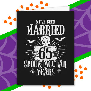 Tarjeta Halloween Spooktacular 65º Aniversario Boda