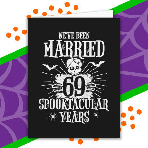 Tarjeta Halloween Spooktacular 69º Aniversario del Boda