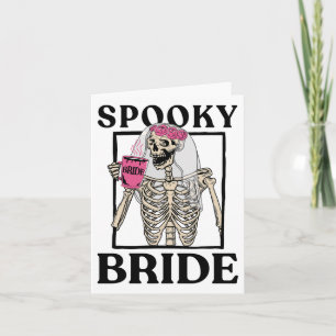 Tarjeta Halloween Spooky Bride Bride Bride Bridesmaid Skel