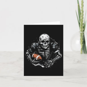 Tarjeta Halloween Spooky jugador de fútbol del Skeleton Fo