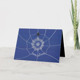 Tarjeta Halloween Spooky Scary Cute Spider Web