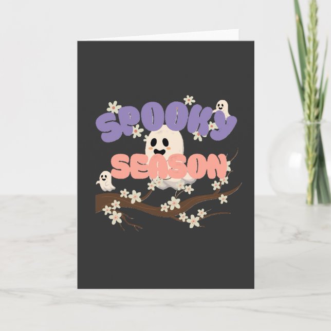 Tarjeta Halloween Spooky Season Folded Greeting Card (Anverso)