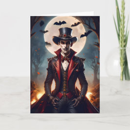 Tarjeta Halloween Steampunk Vampire Zombie
