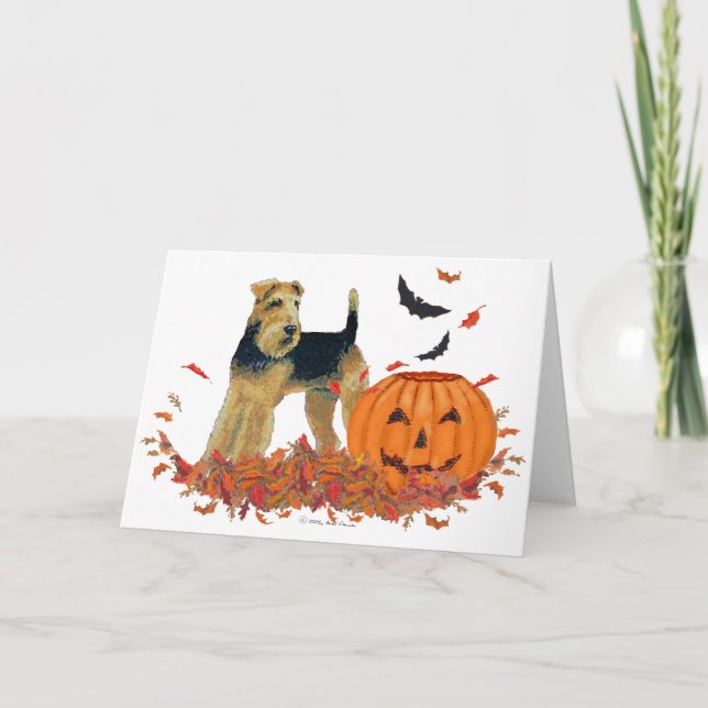 Tarjeta Halloween Terrier (Anverso)