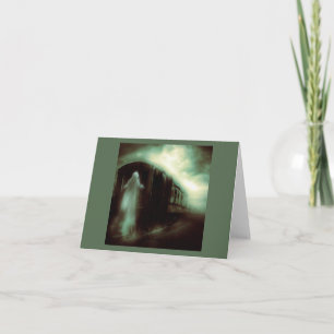 Tarjeta Halloween - Tren perseguido 1