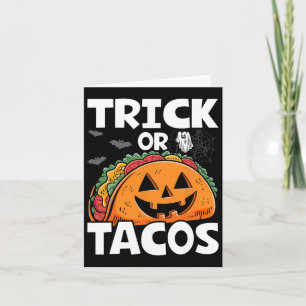Tarjeta Halloween Trick O Tacos Mexicanos Costumbres Alime