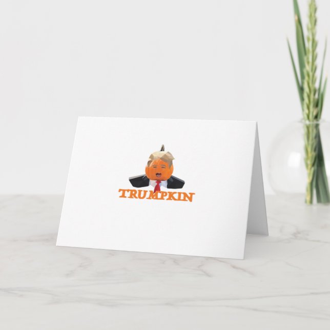 Tarjeta Halloween Trumpkin (Anverso)