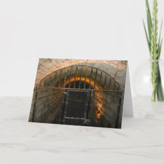 Tarjeta Hallowe'en "Túnel nocturno de las ruinas l