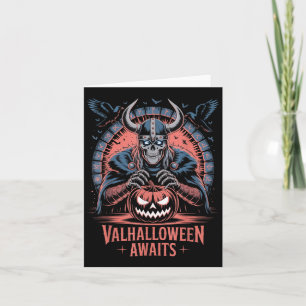 Tarjeta Halloween Valhalloween Awaits - Valhalla Viking Sk