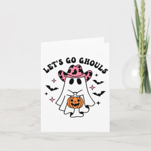 Tarjeta Halloween Vamos Ghouls Ghost Retro Costume mujeres