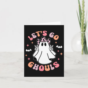 Tarjeta Halloween Vamos Ghouls Ghost Retro Costume mujeres