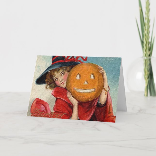 Tarjeta Halloween vintage (Anverso)