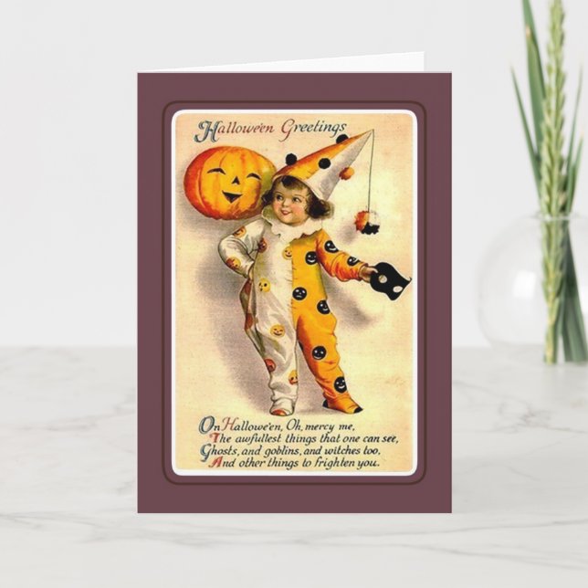 Tarjeta Halloween vintage (Anverso)