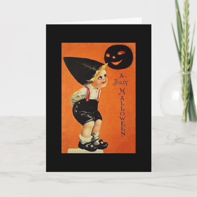Tarjeta Halloween vintage (Anverso)