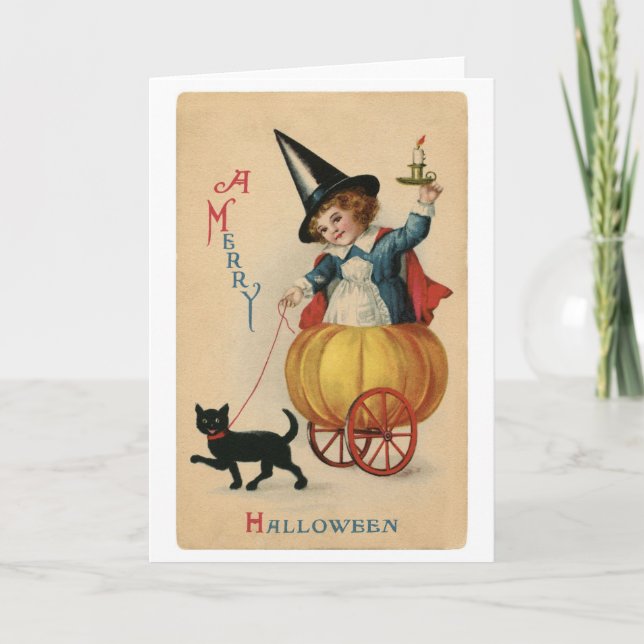 Tarjeta Halloween vintage (Anverso)