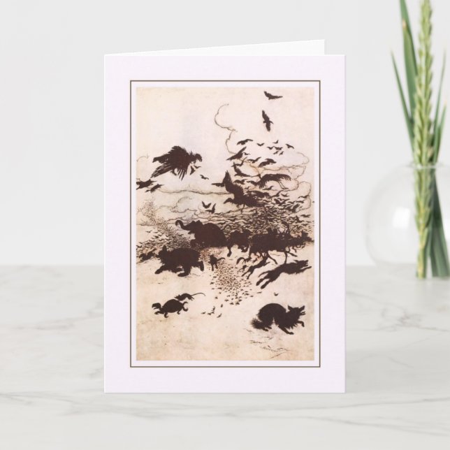 Tarjeta Halloween vintage (Anverso)