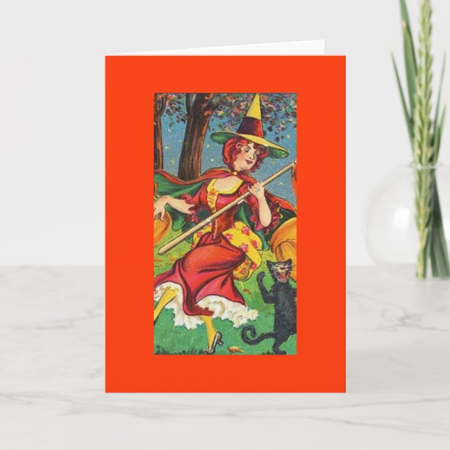 Tarjeta Halloween vintage (Anverso)