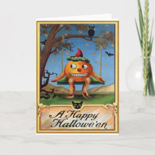 Tarjeta Halloween vintage