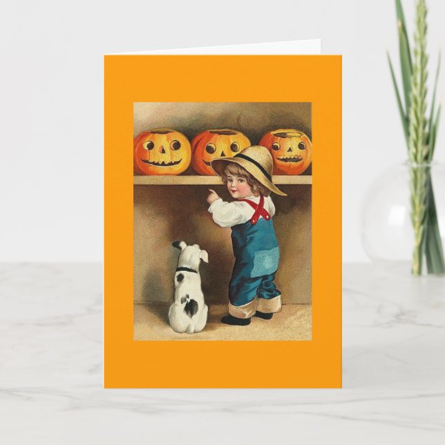 Tarjeta Halloween vintage (Anverso)