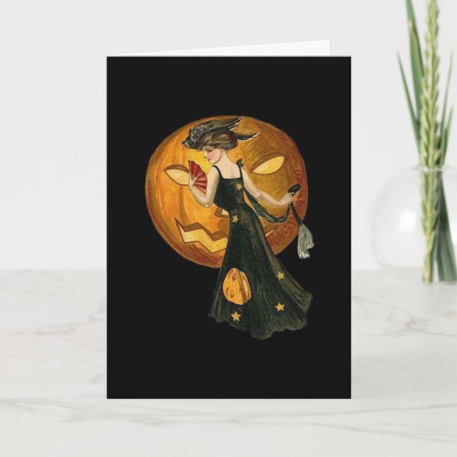 Tarjeta Halloween vintage (Anverso)