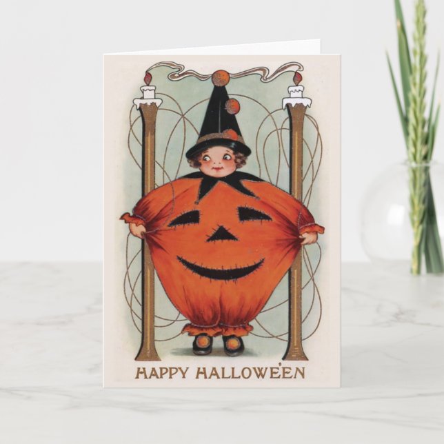 Tarjeta Halloween vintage (Anverso)