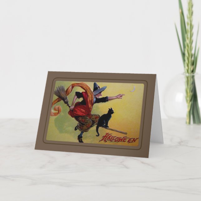 Tarjeta Halloween vintage (Anverso)