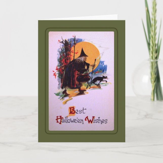 Tarjeta Halloween vintage (Anverso)