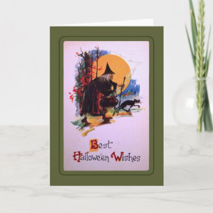 Tarjeta Halloween vintage