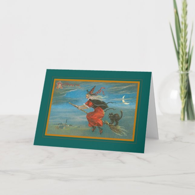 Tarjeta Halloween vintage (Anverso)