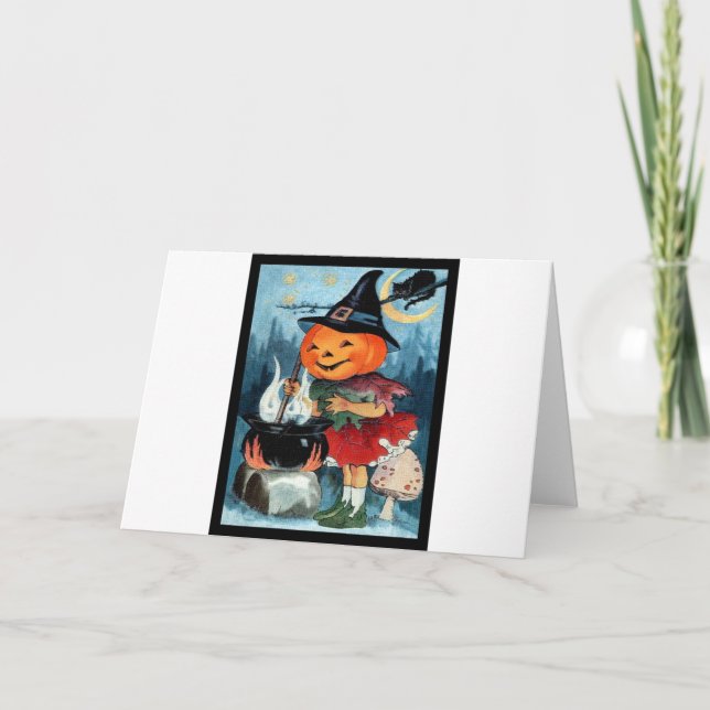 Tarjeta Halloween vintage (Anverso)