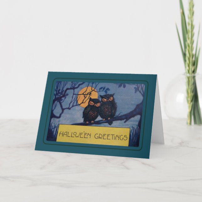 Tarjeta Halloween vintage (Anverso)