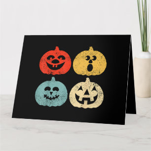 Tarjeta Halloween Vintage Halloween Calabaza Mujeres, Homb