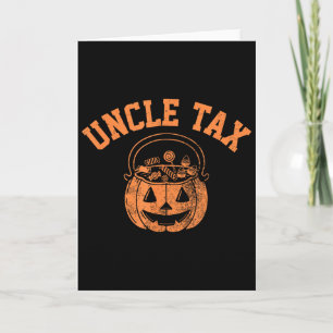 Tarjeta Halloween Vintage Tío Impuesto Calabaza Espeluznan