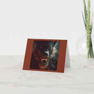 Tarjeta Halloween - Werewolf 3