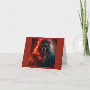 Tarjeta Halloween - Werewolf 4