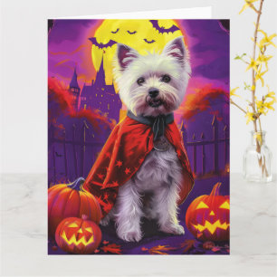 Tarjeta Halloween West Highland White Terrier Sasuy
