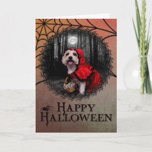 Tarjeta Halloween - Westie - señora